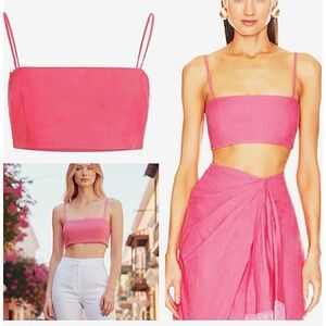 CULT GAIA Tereza Crop Top in
Sangria